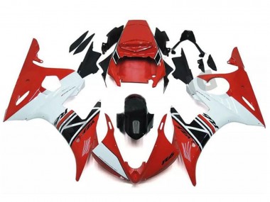 Discount 2003-2004 Red White Glossy Black Yamaha YZF R6 Motorcycle Fairing Canada