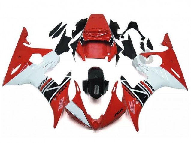 Discount 2003-2004 Red White Glossy Black Yamaha YZF R6 Motorcycle Fairing Canada