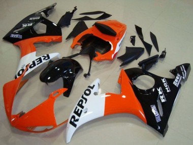 Discount 2003-2004 Orange White Glossy Black Repsol Yamaha YZF R6 Motorcycle Fairing Canada