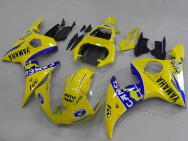 Discount 2003-2004 Yellow Blue Camel Yamaha YZF R6 Motorcycle Fairings Canada