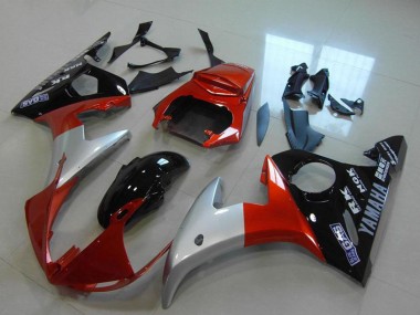 Discount 2003-2004 Red Silver Glossy Black Yamaha YZF R6 Motorcycle Fairings Canada