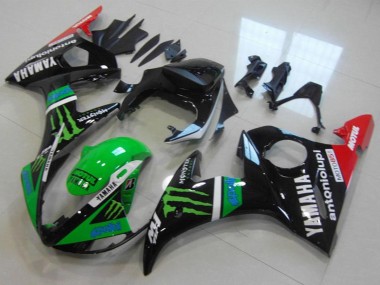 Discount 2003-2004 Glossy Black Red Green Monster Motul Yamaha YZF R6 Motorcycle Fairings Canada