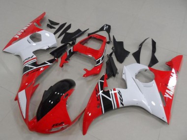 Discount 2003-2004 White Red Glossy Black Yamaha YZF R6 Motorcycle Fairing Kits Canada