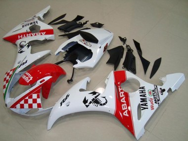 Discount 2003-2004 White Red Abarth Motul Yamaha YZF R6 Motorcycle Fairings Canada