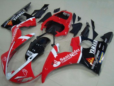 Discount 2003-2004 Red White Glossy Black Santander Motul Yamaha YZF R6 Motorcycle Fairings Canada