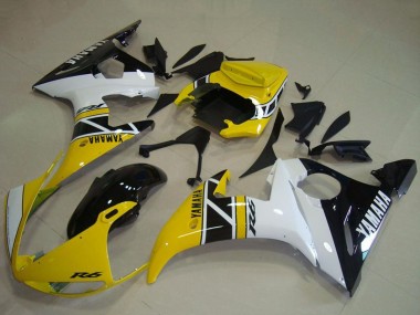 Discount 2003-2004 Yellow White Glossy Black Aniversary Yamaha YZF R6 Motorcycle Fairings Canada