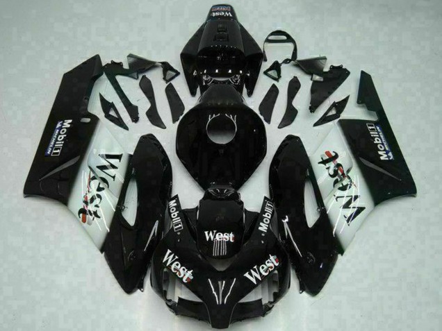 Discount 2004-2005 Glossy Black White West Mobil Michelin Honda CBR1000RR Motorcycle Fairings Canada