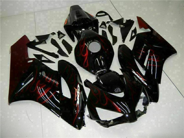 Discount 2004-2005 Glossy Black Red Flame Honda CBR1000RR Motorcycle Fairings Canada