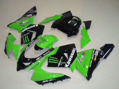 Discount 2004-2005 Green Black Monster Elf Kawasaki ZX10R Motorcycle Fairings Canada