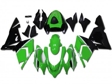 Discount 2004-2005 Green Glossy Black Kawasaki ZX10R Motorcycle Fairings Canada