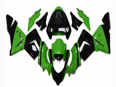 Discount 2004-2005 Glossy Black Green Kawasaki ZX10R Motorcycle Fairings Canada