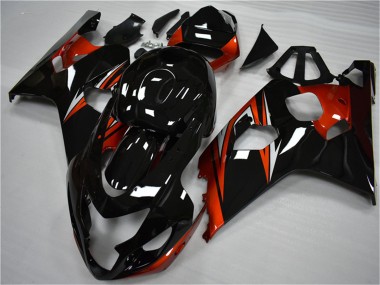 Discount 2004-2005 Glossy Black Red Stripe Suzuki GSXR 600/750 Motorcycle Fairings Canada