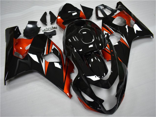 Discount 2004-2005 Glossy Black Red Stripe Suzuki GSXR 600/750 Motorcycle Fairings Canada