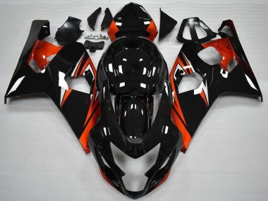 Discount 2004-2005 Glossy Black Red Stripe Suzuki GSXR 600/750 Motorcycle Fairings Canada