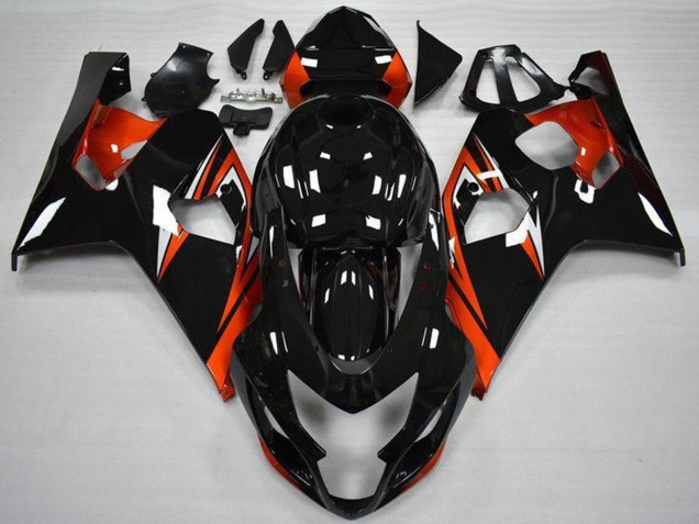 Discount 2004-2005 Glossy Black Red Stripe Suzuki GSXR 600/750 Motorcycle Fairings Canada