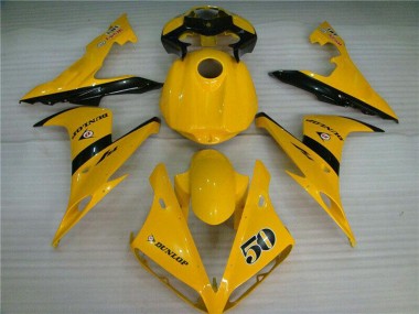 Discount 2004-2006 Yellow Glossy Black Dunlop 50 Yamaha YZF R1 Motorcycle Fairings Canada