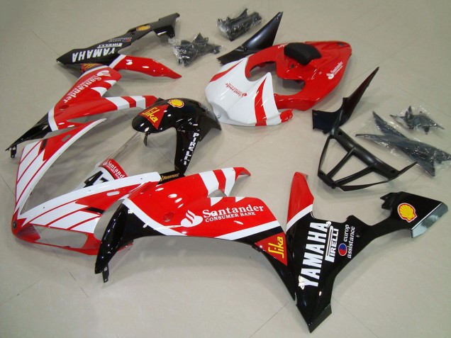 Discount 2004-2006 Red White Black Santander Yamaha YZF R1 Motorcycle Fairings Canada