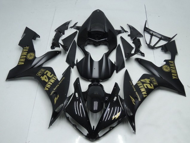 Discount 2004-2006 Matte Black Gold Yamaha YZF R1 Motorcycle Fairings Canada
