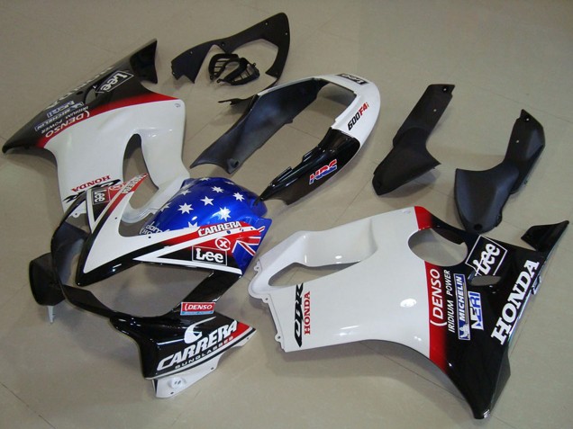 Discount 2004-2007 White Red Blue Glossy Black Star Lee Carrera Honda CBR600 F4i Motorcycle Fairings Canada