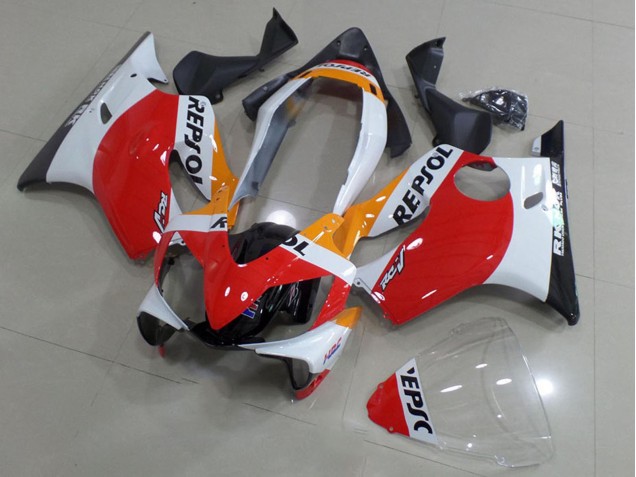 Discount 2004-2007 White Red Yellow Glossy Back Repsol Honda CBR600 F4i Motorcycle Fairings Canada