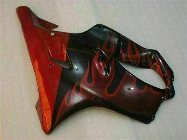 Discount 2004-2007 Glossy Black Red Flame Honda CBR600 F4i Motorcycle Fairings Canada