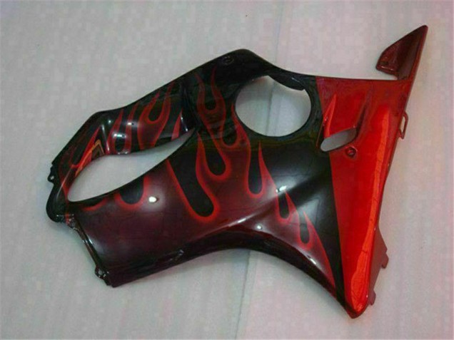 Discount 2004-2007 Glossy Black Red Flame Honda CBR600 F4i Motorcycle Fairings Canada