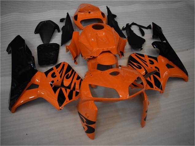 Discount 2005-2006 Orange Black Flame Honda CBR600RR Motorcycle Fairing Canada