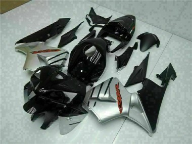 Discount 2005-2006 Glossy Black Silver Honda CBR600RR Motorcycle Fairings Canada