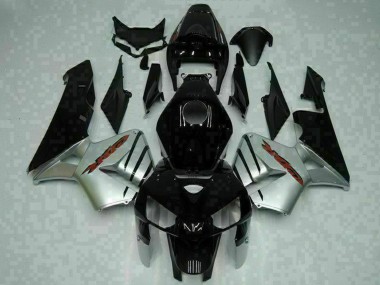Discount 2005-2006 Glossy Black Silver Honda CBR600RR Motorcycle Fairings Canada