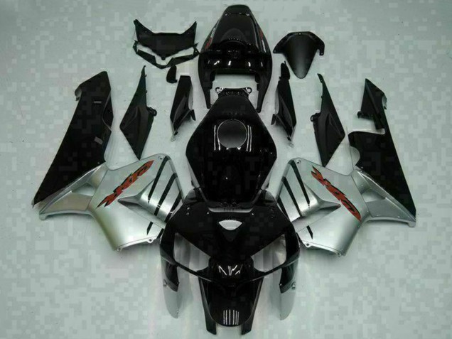 Discount 2005-2006 Glossy Black Silver Honda CBR600RR Motorcycle Fairings Canada