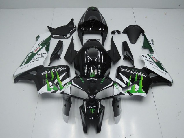 Discount 2005-2006 Glossy Black White Green Monster Honda CBR600RR Motorcycle Fairing Canada