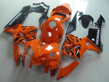 Discount 2005-2006 Orange Black Flame Honda CBR600RR Motorcycle Fairings Canada