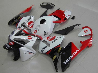 Discount 2005-2006 White Red Glossy Black Konica Minolta Honda CBR600RR Motorcycle Fairings Canada