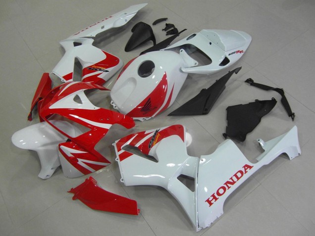 Discount 2005-2006 White Red Honda CBR600RR Motorcycle Fairings Canada