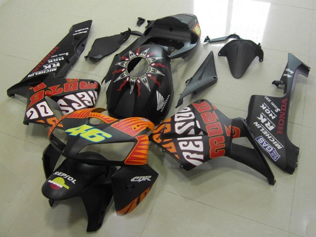 Discount 2005-2006 Matte Black Orange Yellow Rossi 46 Honda CBR600RR Motorcycle Fairings Canada