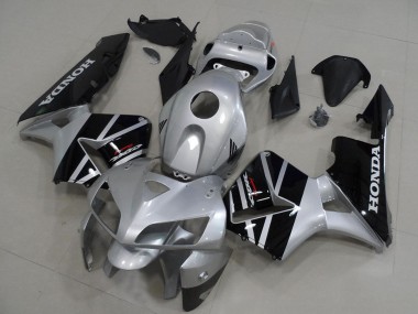 Discount 2005-2006 Silver Glossy Black Honda CBR600RR Motorcycle Fairings Canada