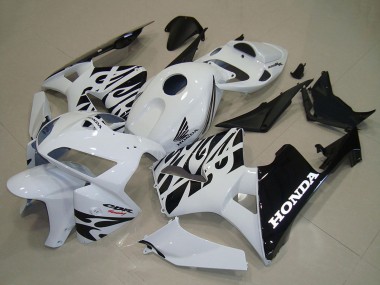 Discount 2005-2006 White Black Flame Honda CBR600RR Motorcycle Fairings Canada