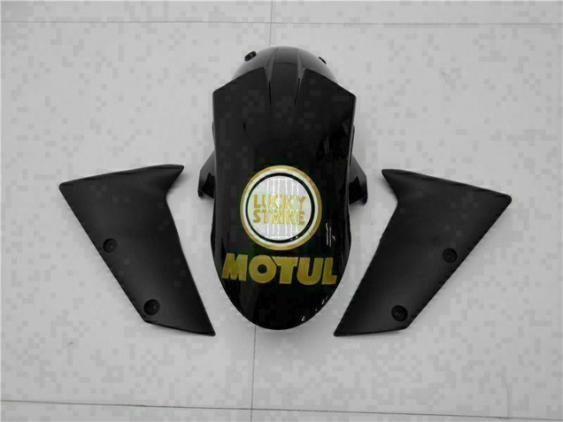 Discount 2005-2006 Glossy Black White Gold Lucky Strike Kawasaki ZX6R Motorcycle Fairings Canada