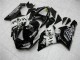 Discount 2005-2006 Glossy Black White West Kawasaki ZX6R Motorcycle Fairings Canada