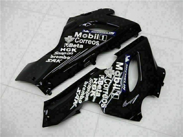 Discount 2005-2006 Glossy Black White West Kawasaki ZX6R Motorcycle Fairings Canada