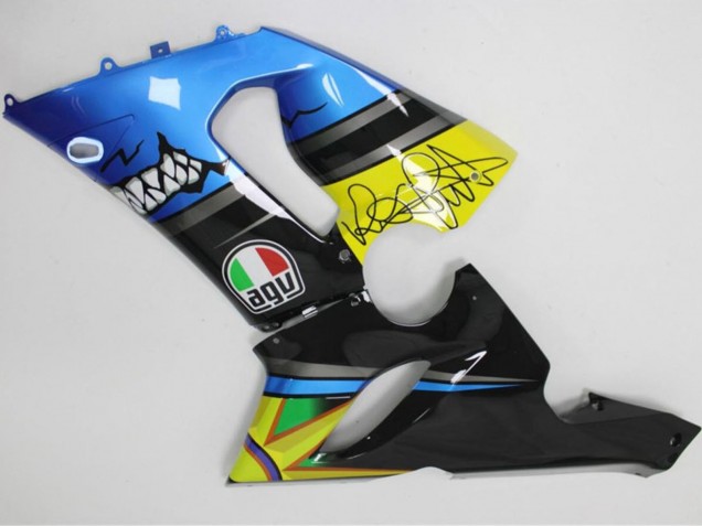 Discount 2005-2006 Blue Yellow Black Shark Kawasaki ZX6R Motorcycle Fairings Canada