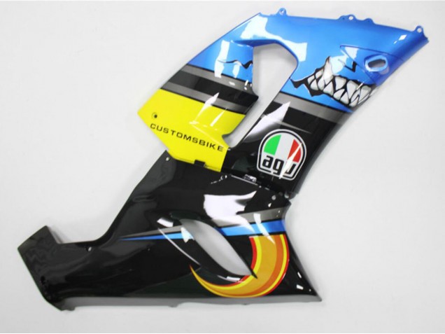Discount 2005-2006 Blue Yellow Black Shark Kawasaki ZX6R Motorcycle Fairings Canada