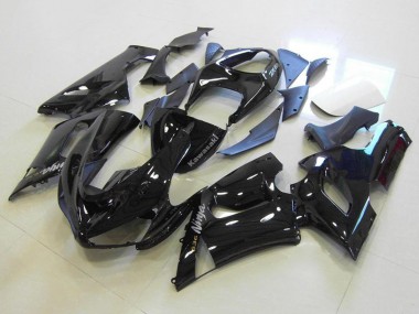 Discount 2005-2006 Glossy Black Silver Decals Kawasaki ZX6R Motorcycle Fairings Canada
