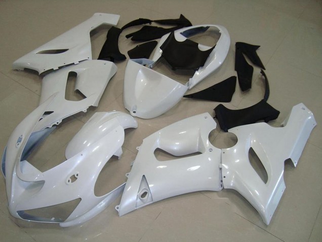 Discount 2005-2006 Pearl White Kawasaki ZX6R Motorcycle Fairings Canada