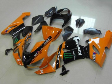 Discount 2005-2006 Orange Black Green Monster Kawasaki ZX6R Motorcycle Fairings Canada
