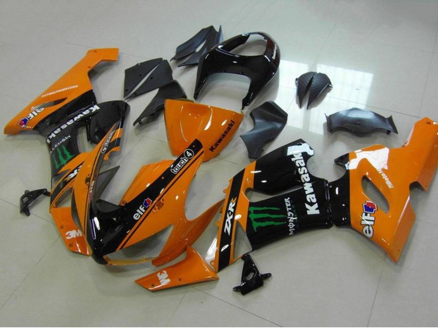 Discount 2005-2006 Orange Black Green Monster Kawasaki ZX6R Motorcycle Fairings Canada