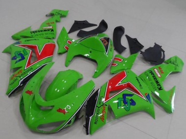 Discount 2005-2006 Green Red Black ENEOS Banca Kawasaki ZX6R Motorcycle Fairings Canada