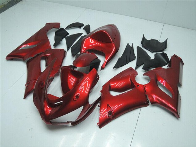 Discount 2005-2006 Candy Red Kawasaki ZX6R Motorcycle Fairings Canada