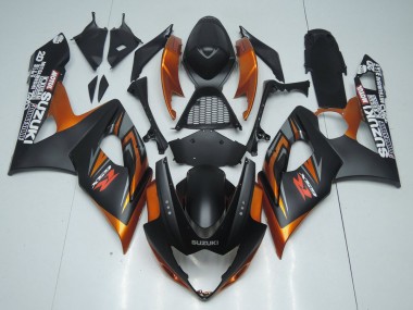 Discount 2005-2006 Matte Black Orange Suzuki GSXR 1000 Motorcycle Fairing Canada