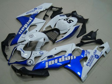 Discount 2005-2006 White Blue Jordan 59 Suzuki GSXR 1000 Motorcycle Fairings Canada